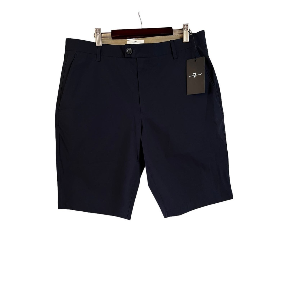7 For All Mankind Men's Flat Front Shorts Size 31 Blue Style #7M519L12 NWT